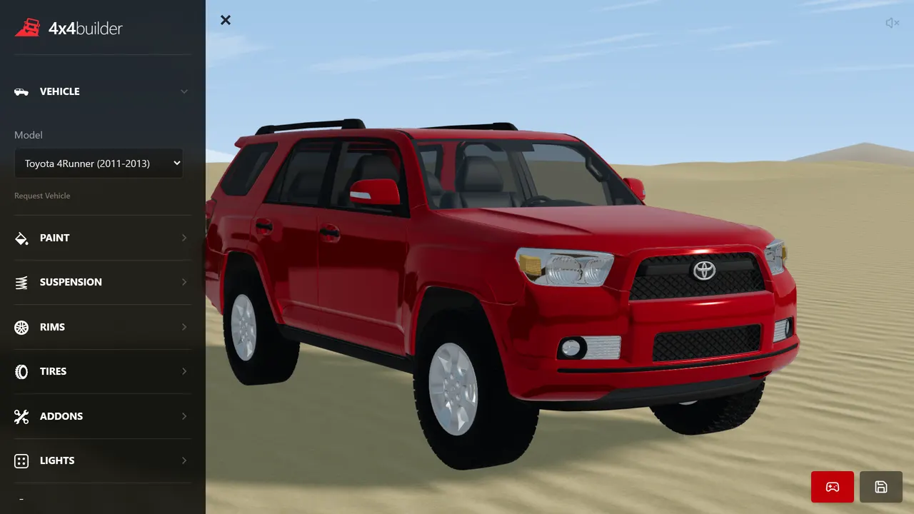 Screenshot of 4x4 Builder
