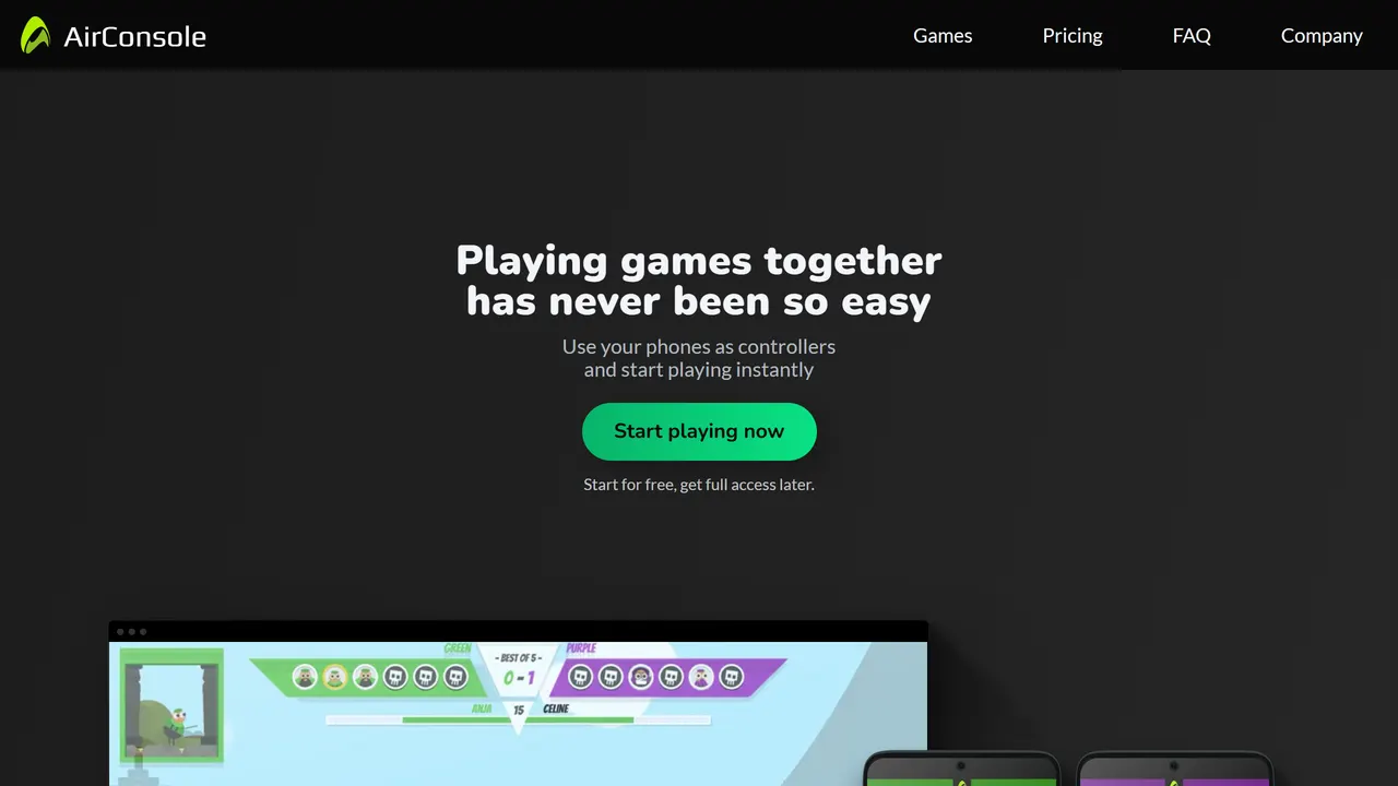 Screenshot of AirConsole