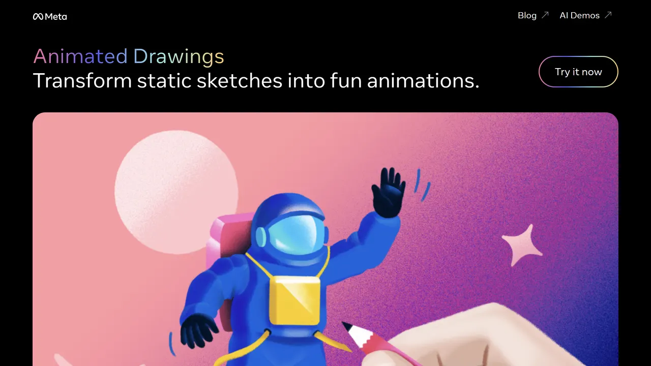 Screenshot of Animated Drawings