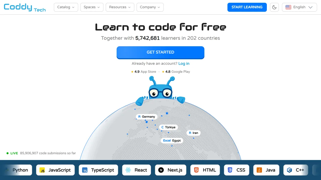 Screenshot of Coddy