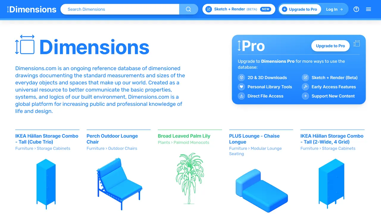 Screenshot of Dimensions