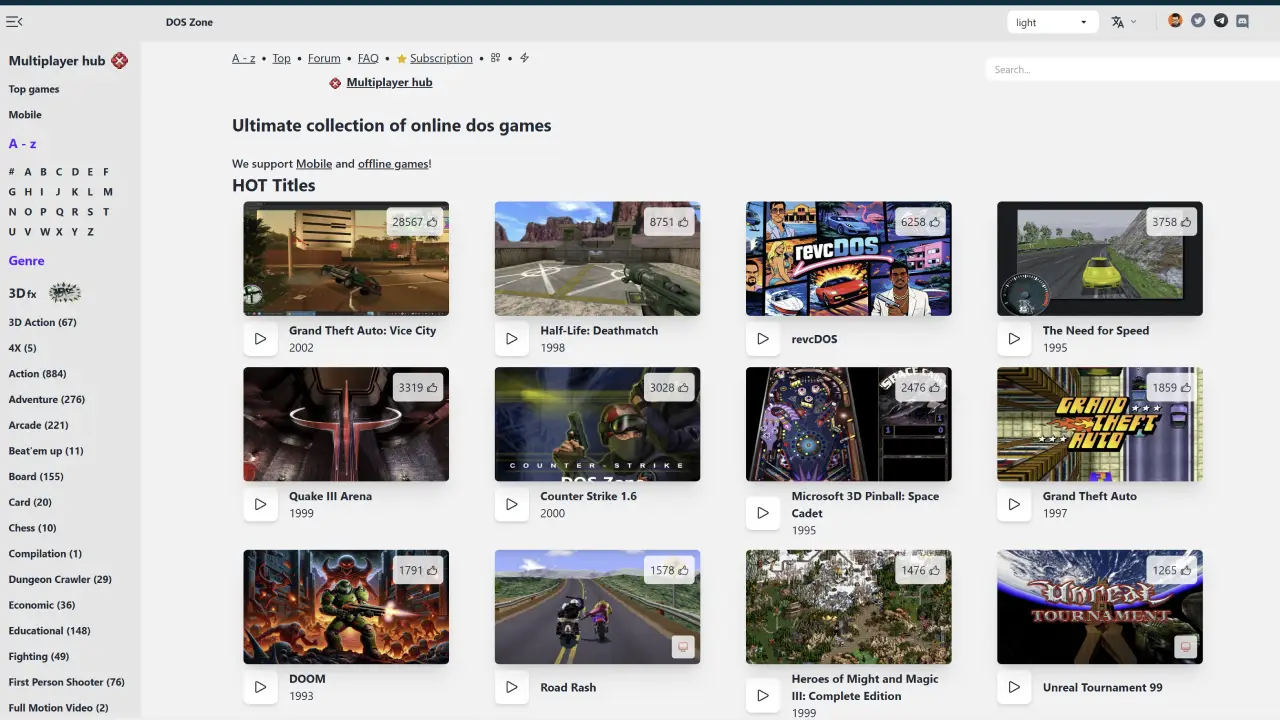 Screenshot of DOS Zone