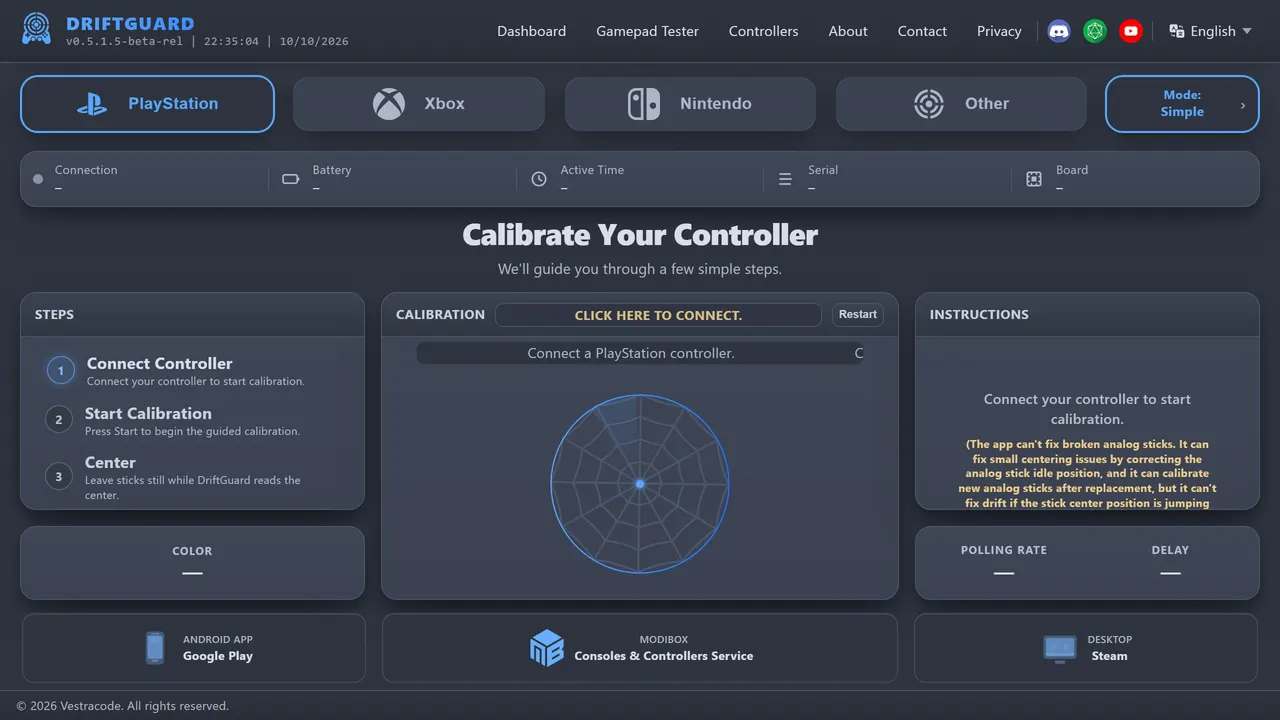 Screenshot of DriftGuard