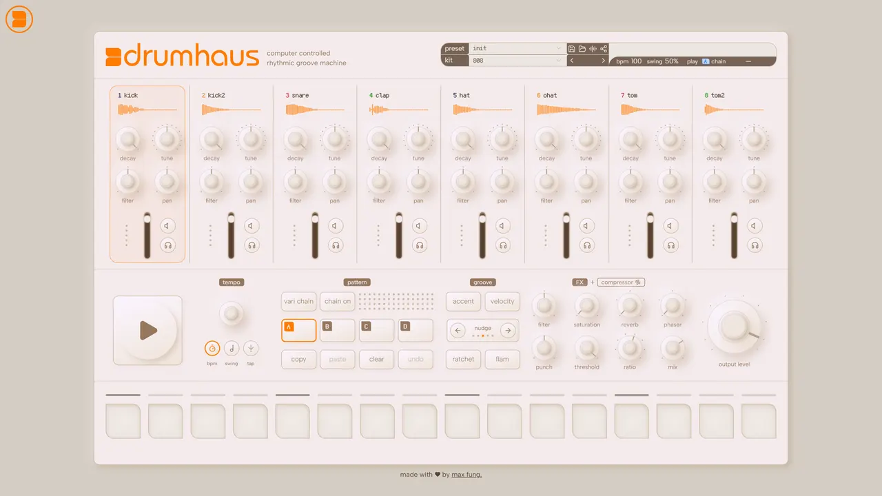 Screenshot of Drumhaus
