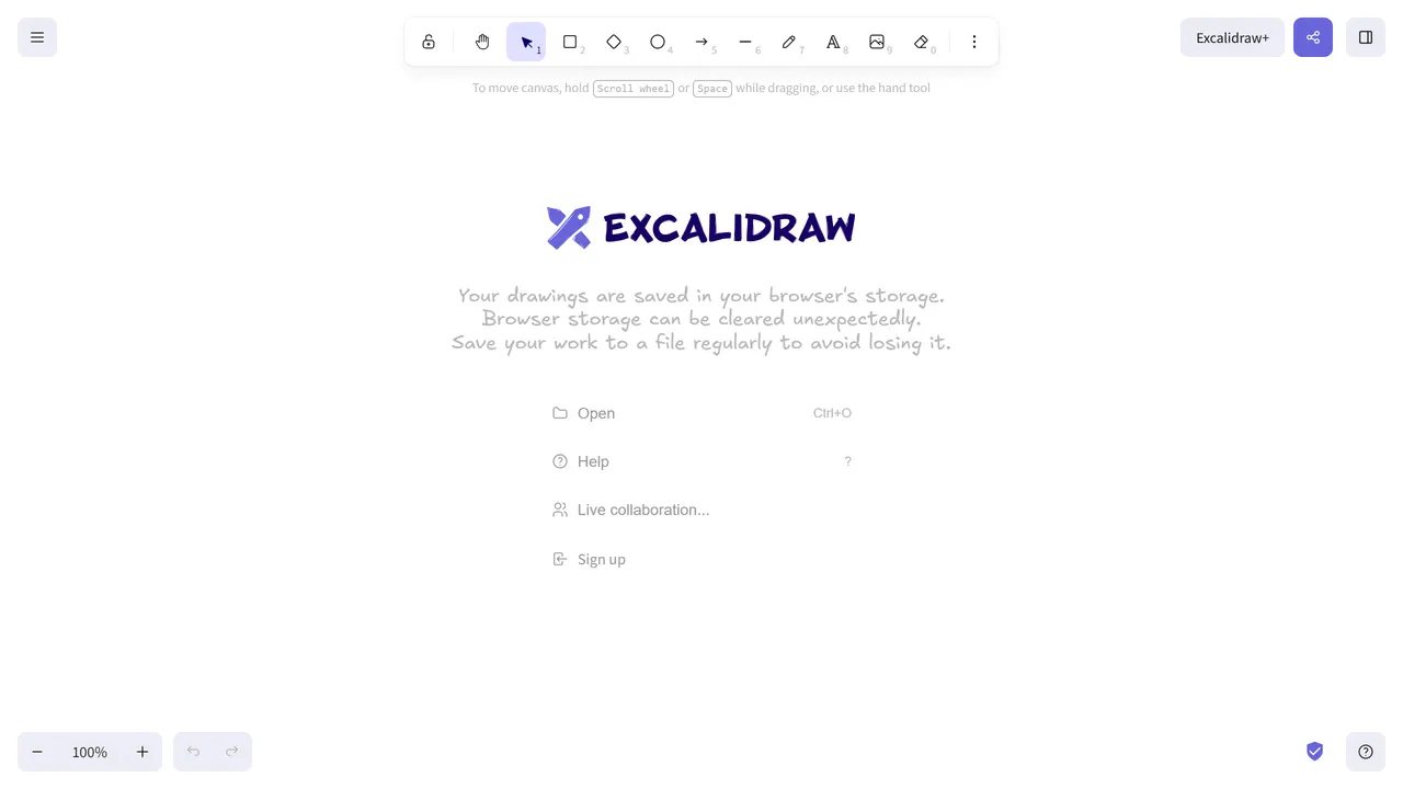 Screenshot of Excalidraw