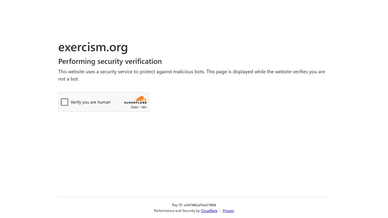 Screenshot of Exercism