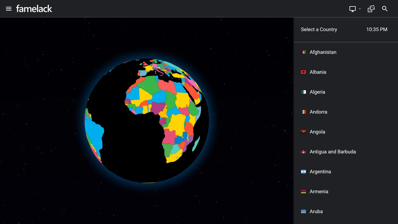 Screenshot of Famelack