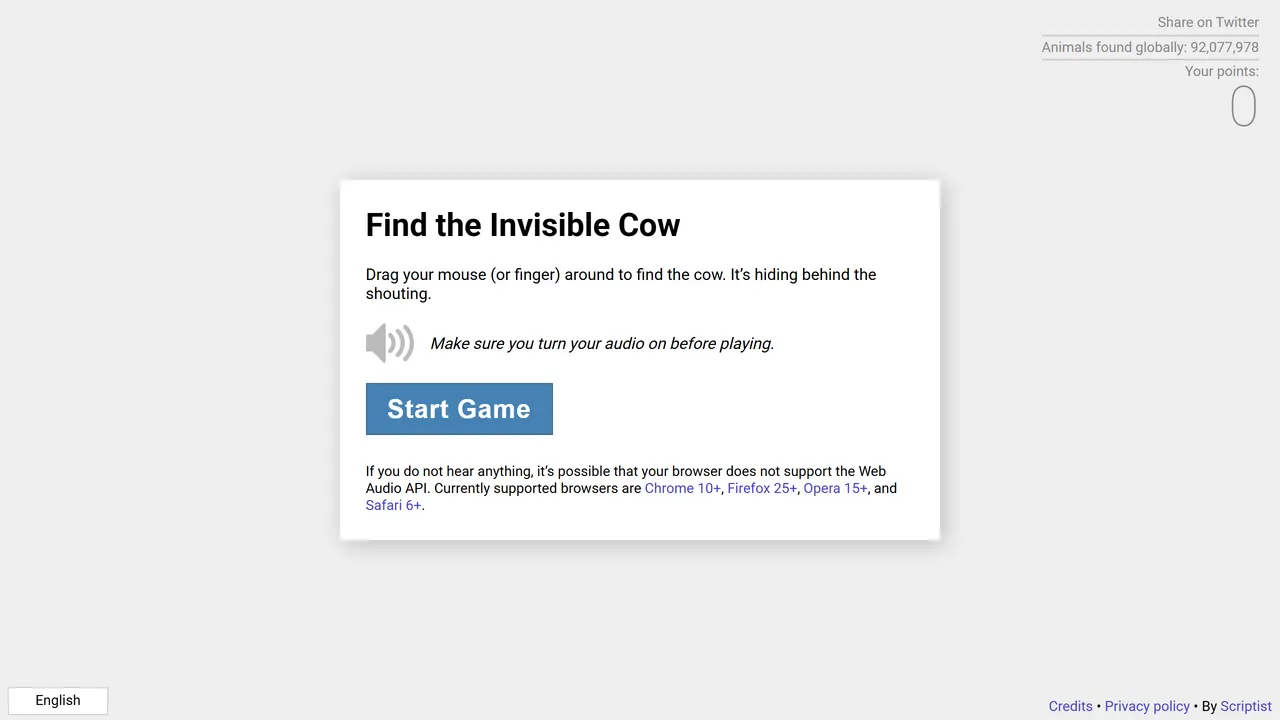 Screenshot of Find the Invisible Cow