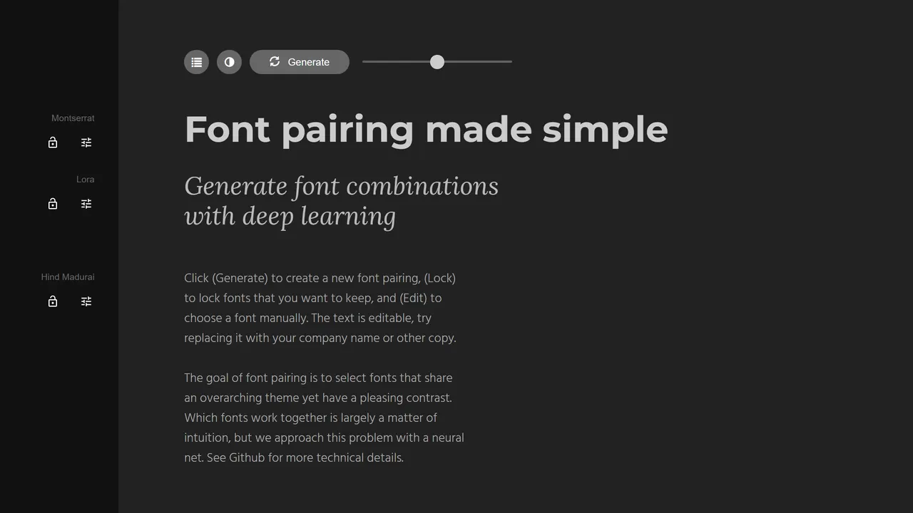 Screenshot of Fontjoy