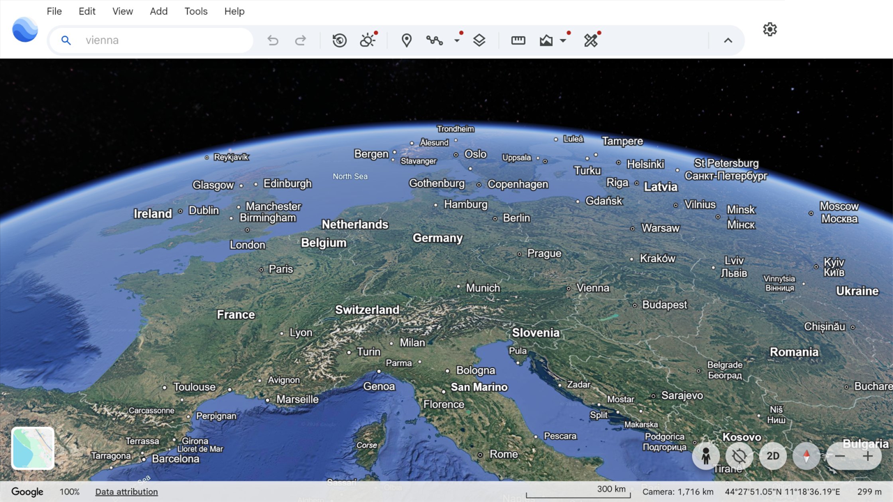 Screenshot of Google Earth