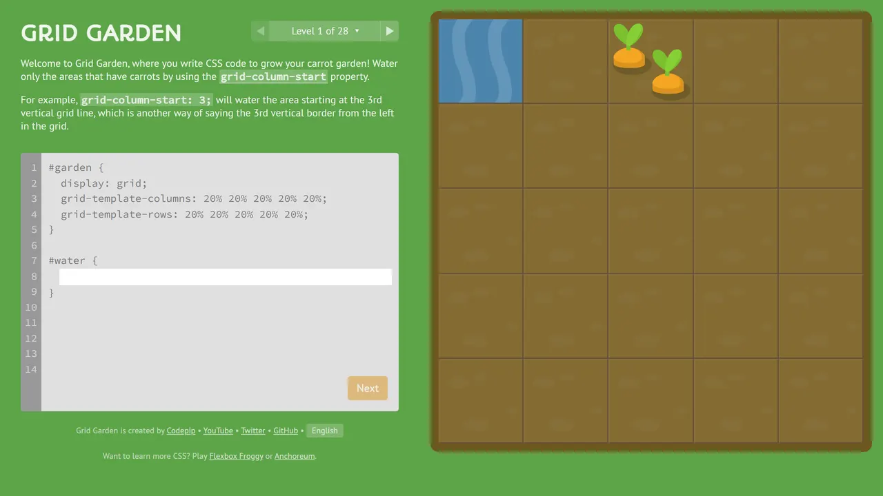 Screenshot of Grid Garden
