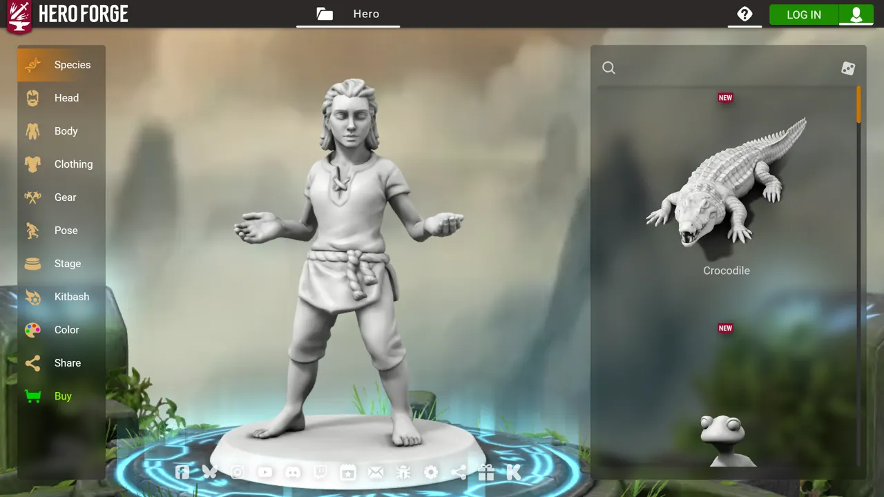 Screenshot of Hero Forge