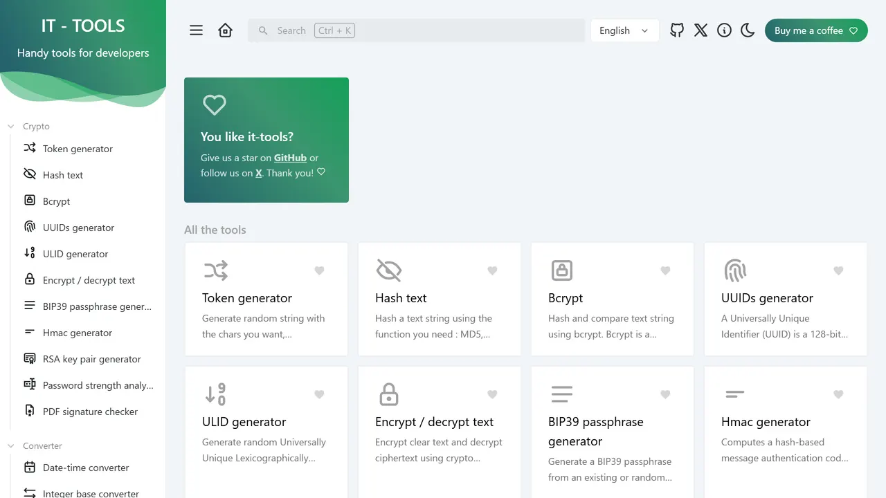 Screenshot of IT Tools