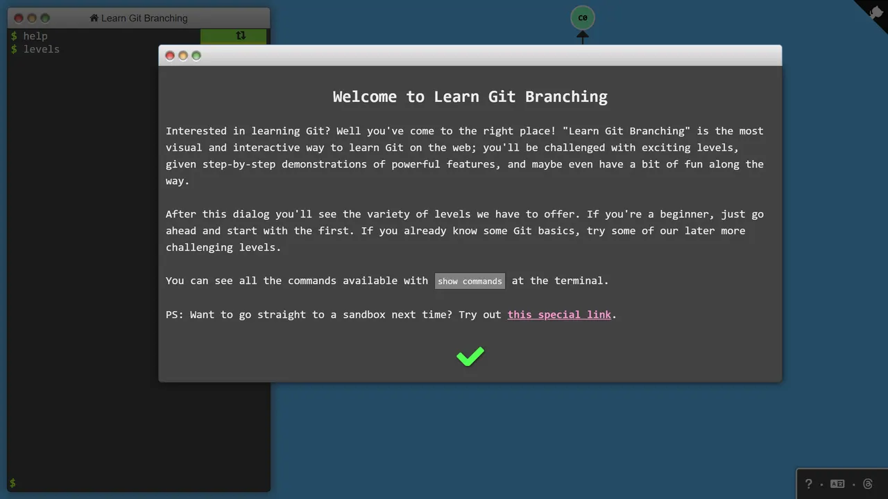 Screenshot of Learn Git Branching