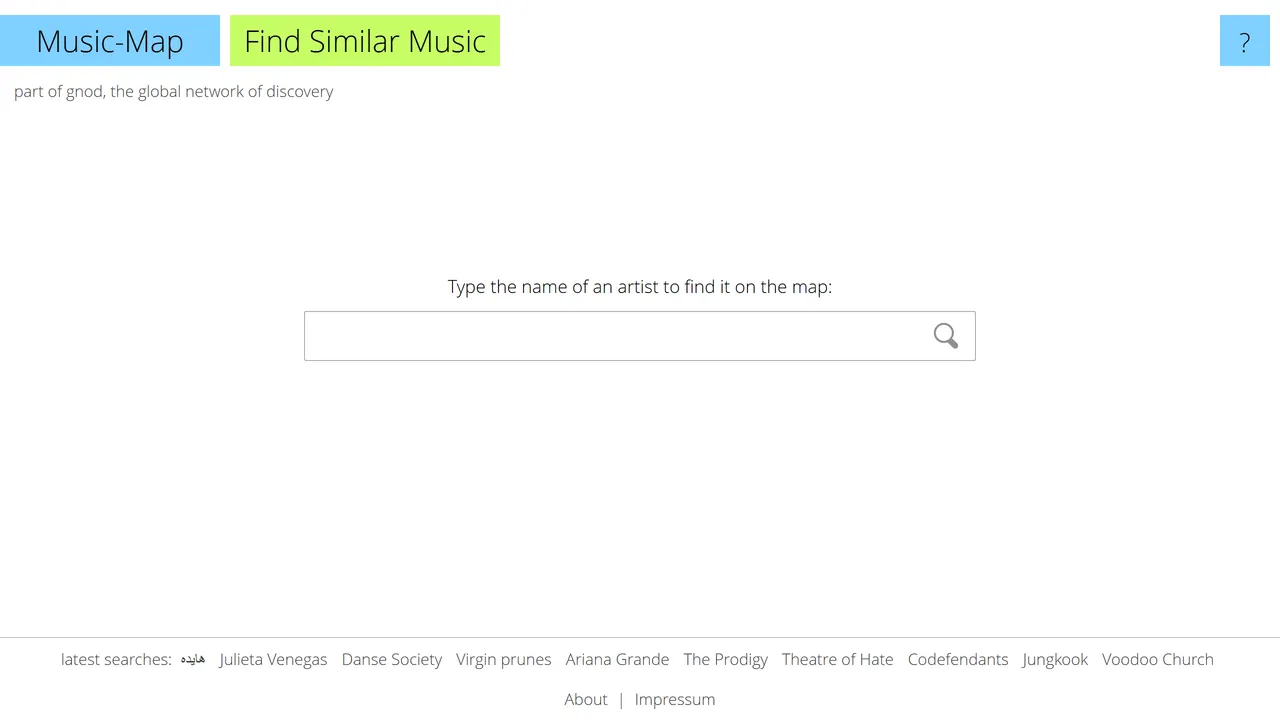 Screenshot of Music-Map