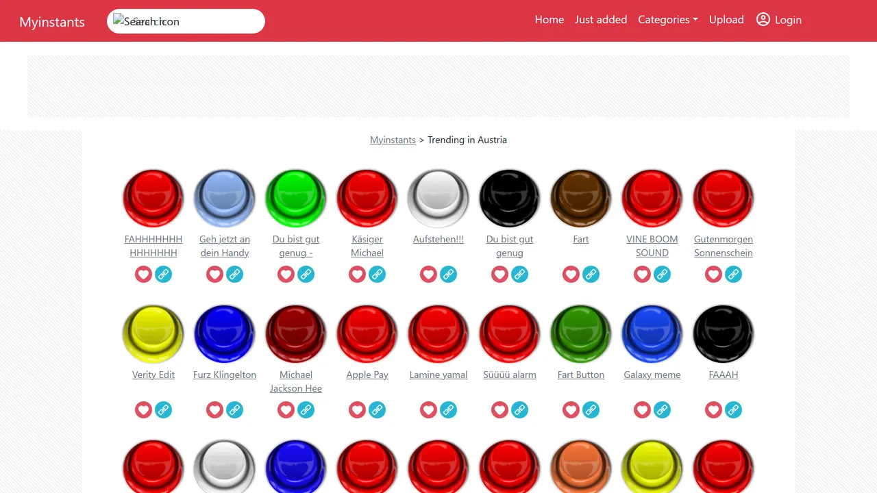Screenshot of myinstants