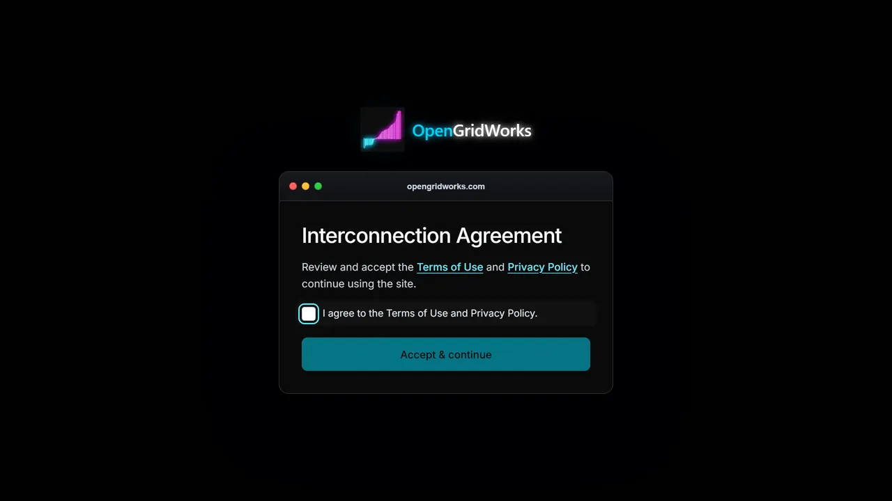Screenshot of OpenGridWorks