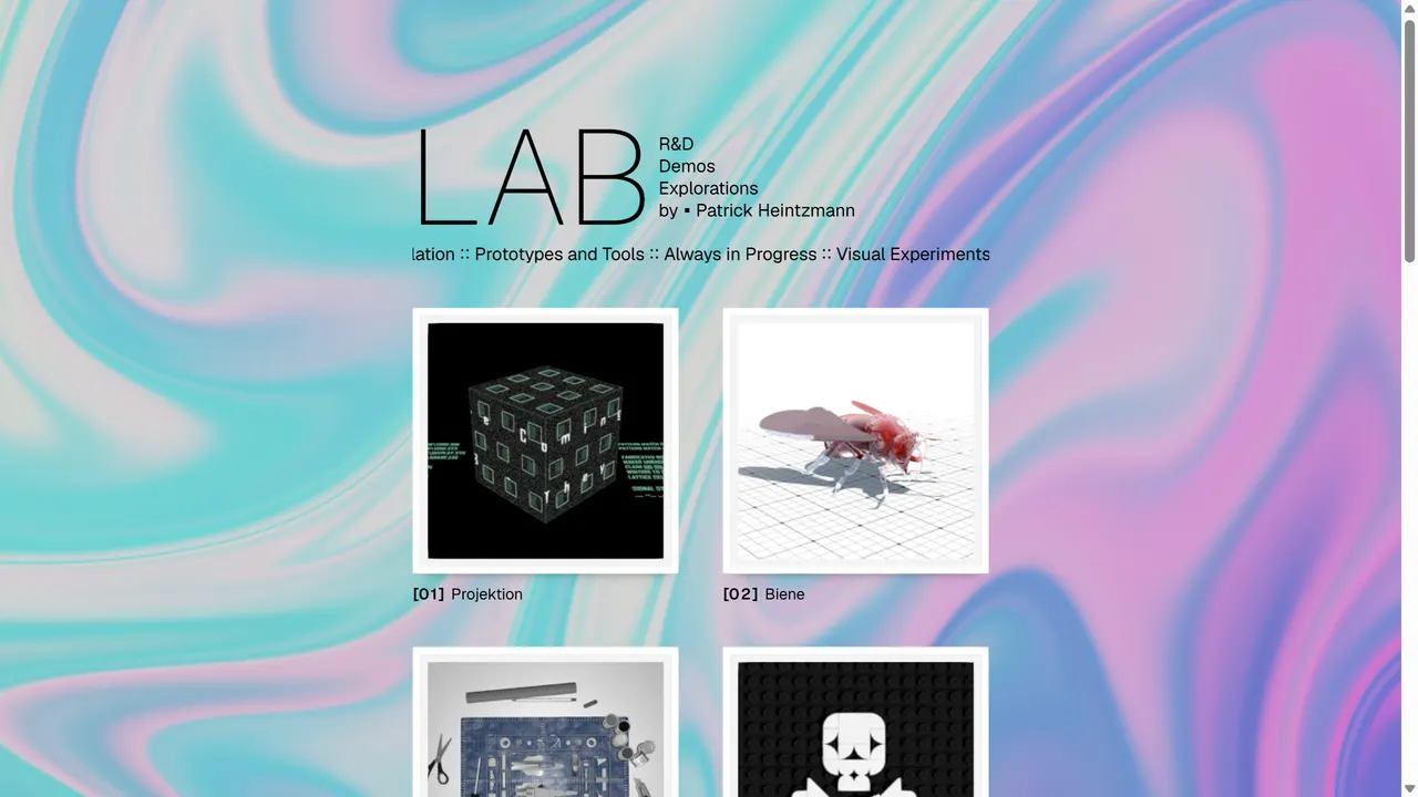 Screenshot of Patrick Heintzmann Lab
