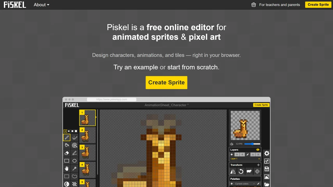 Screenshot of Piskel