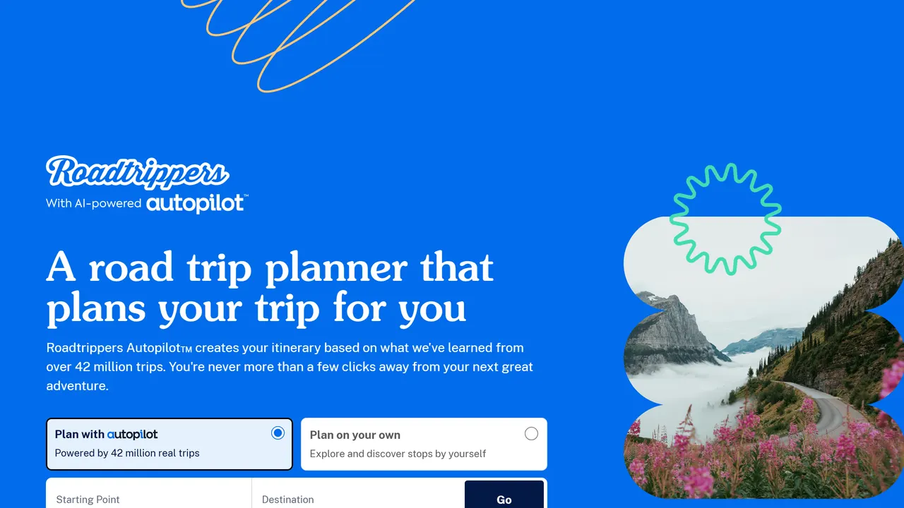 Screenshot of Roadtrippers