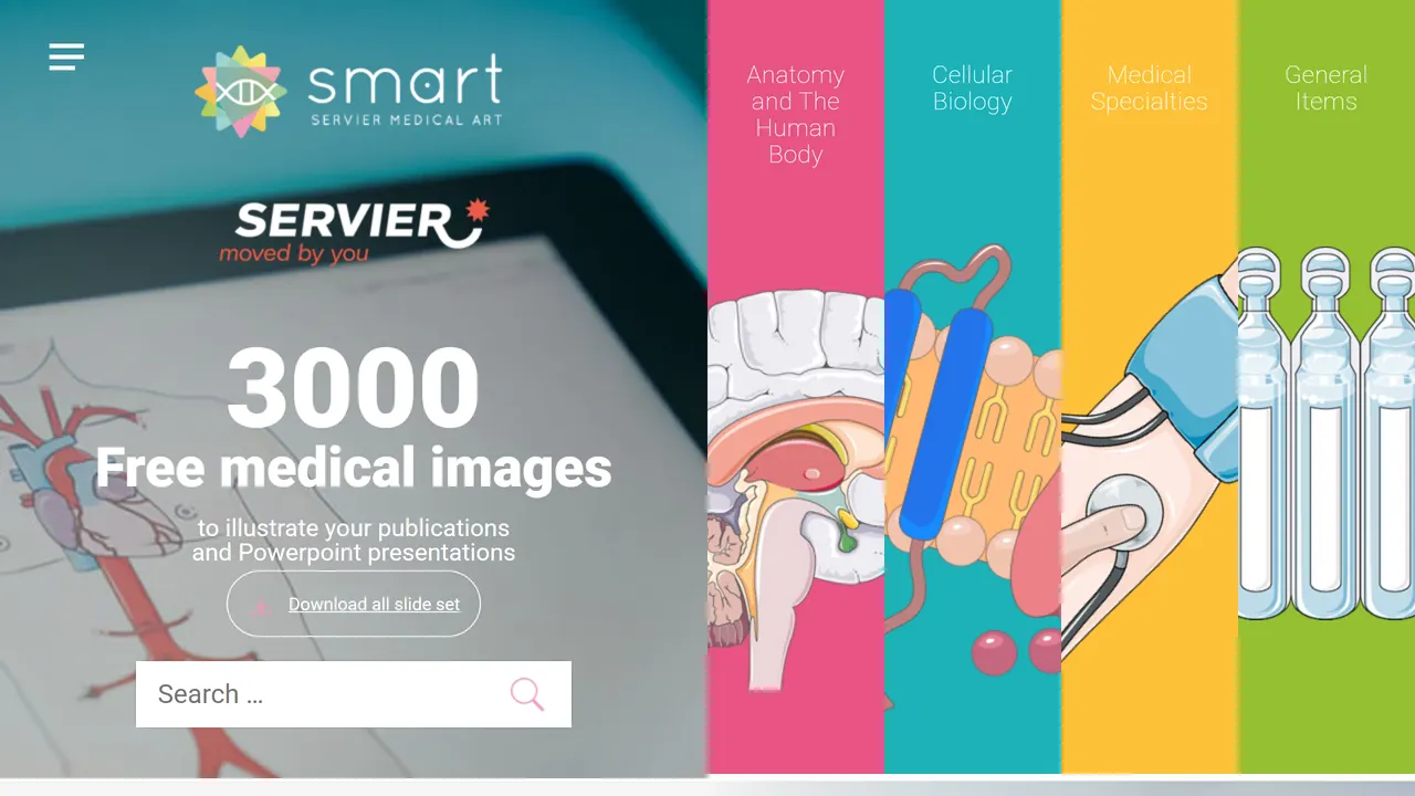 Screenshot of Servier Medical Art