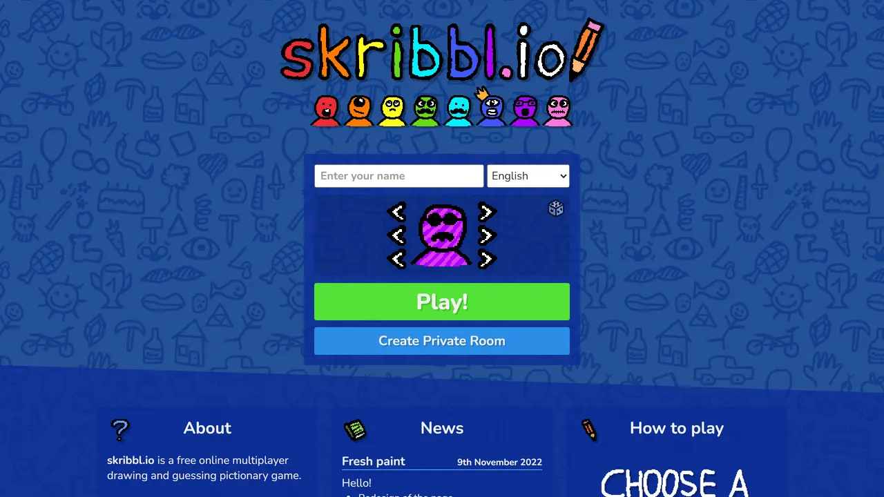 Screenshot of skribbl.io