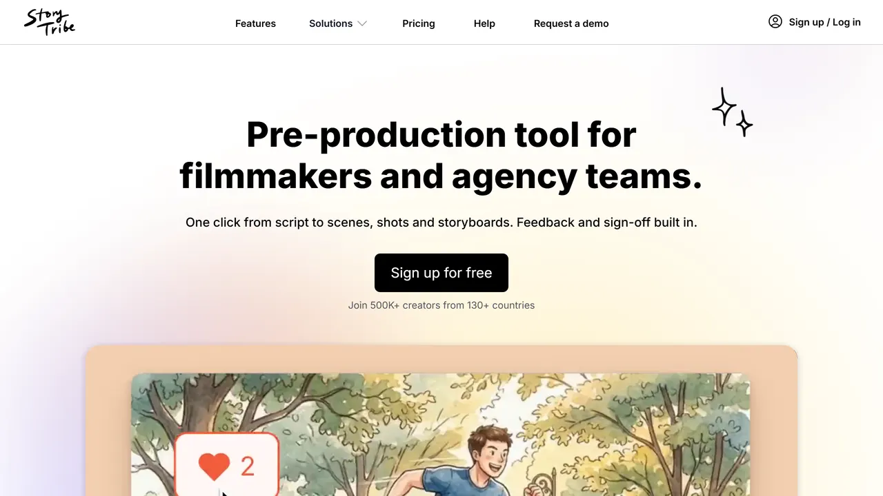 Screenshot of StoryTribe