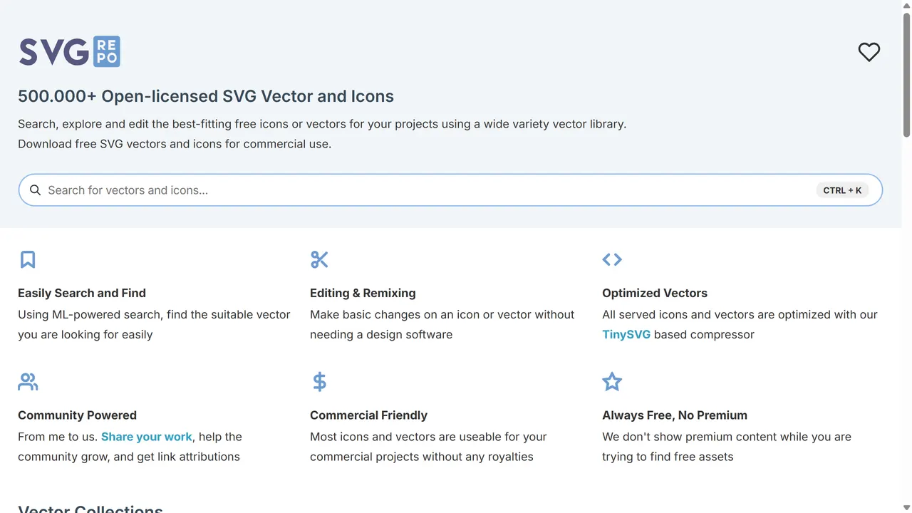Screenshot of SVG Repo