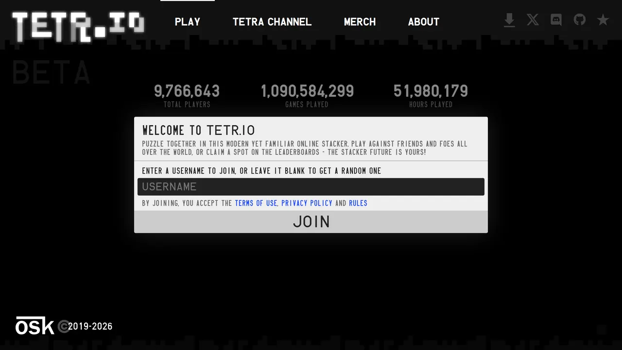 Screenshot of TETR.IO