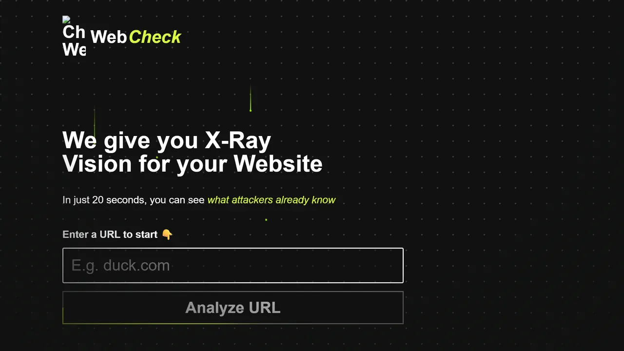Screenshot of Web Check