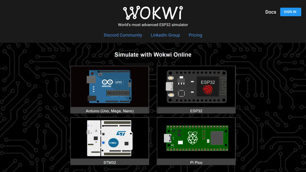 Screenshot of Wokwi
