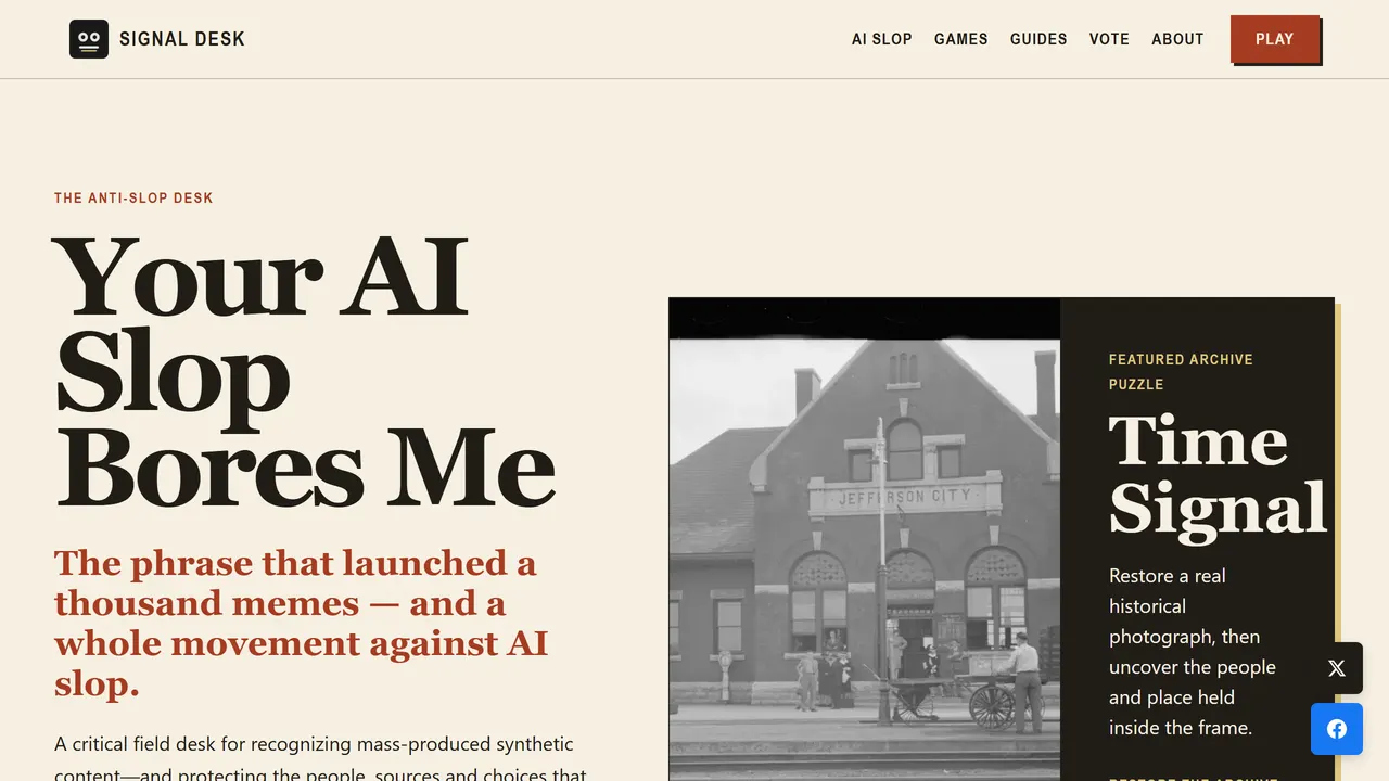 Screenshot of Your AI Slop Bores Me